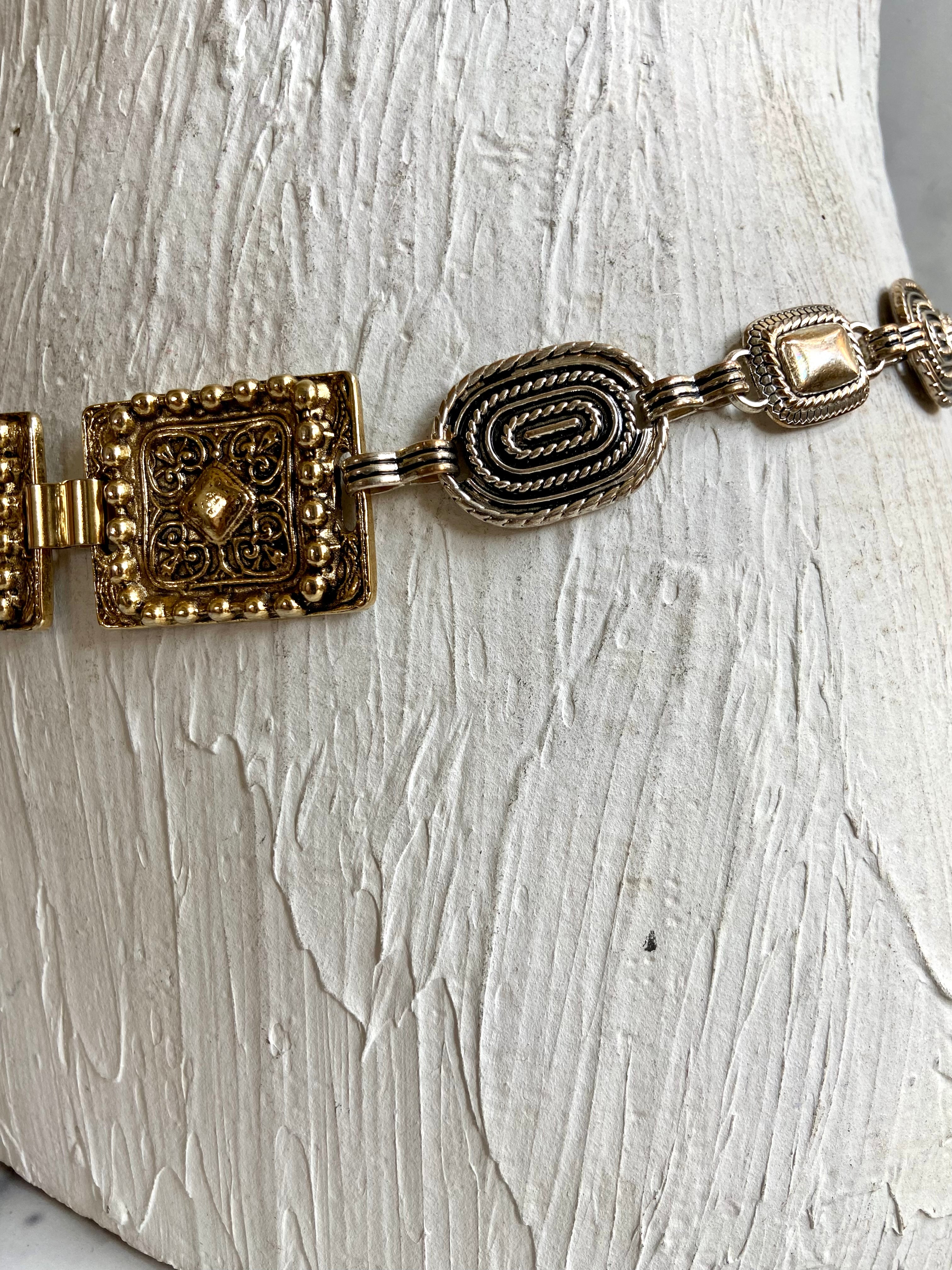 Two colors tone waist belt