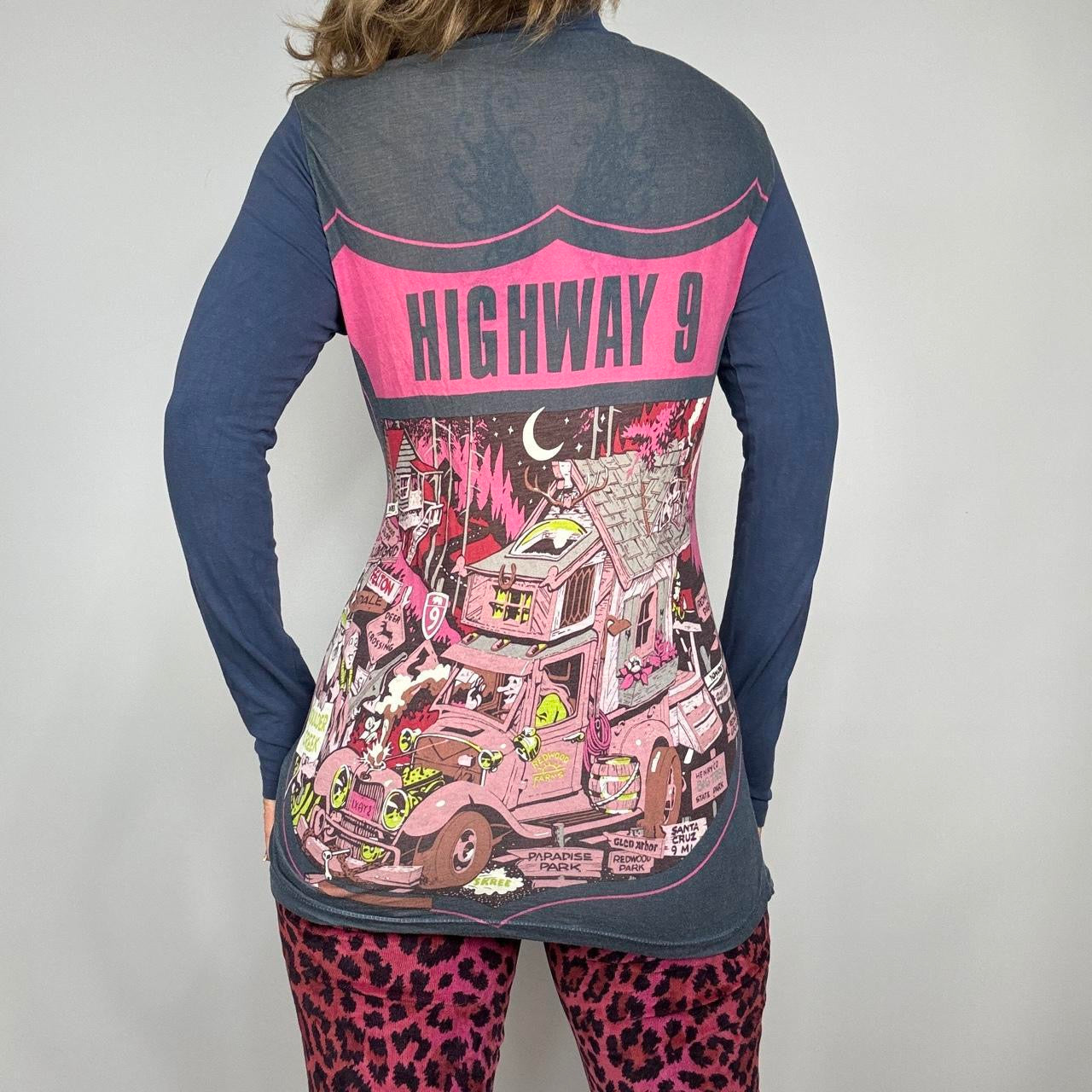Custo Barcelona “Highway 9” Road Trip Graphic Turtleneck (L)