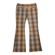 Y2K wet seal plaid low rise flares (9)