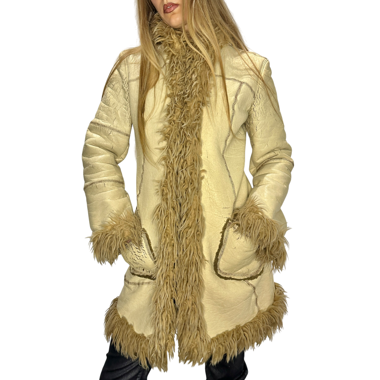 Y2K Vintage Miss Sixty Afghan Coat (S)