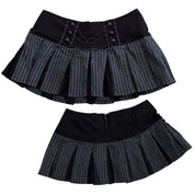 RARE vintage Tripp NYC steampunk-inspired pleated mini skirt (L)