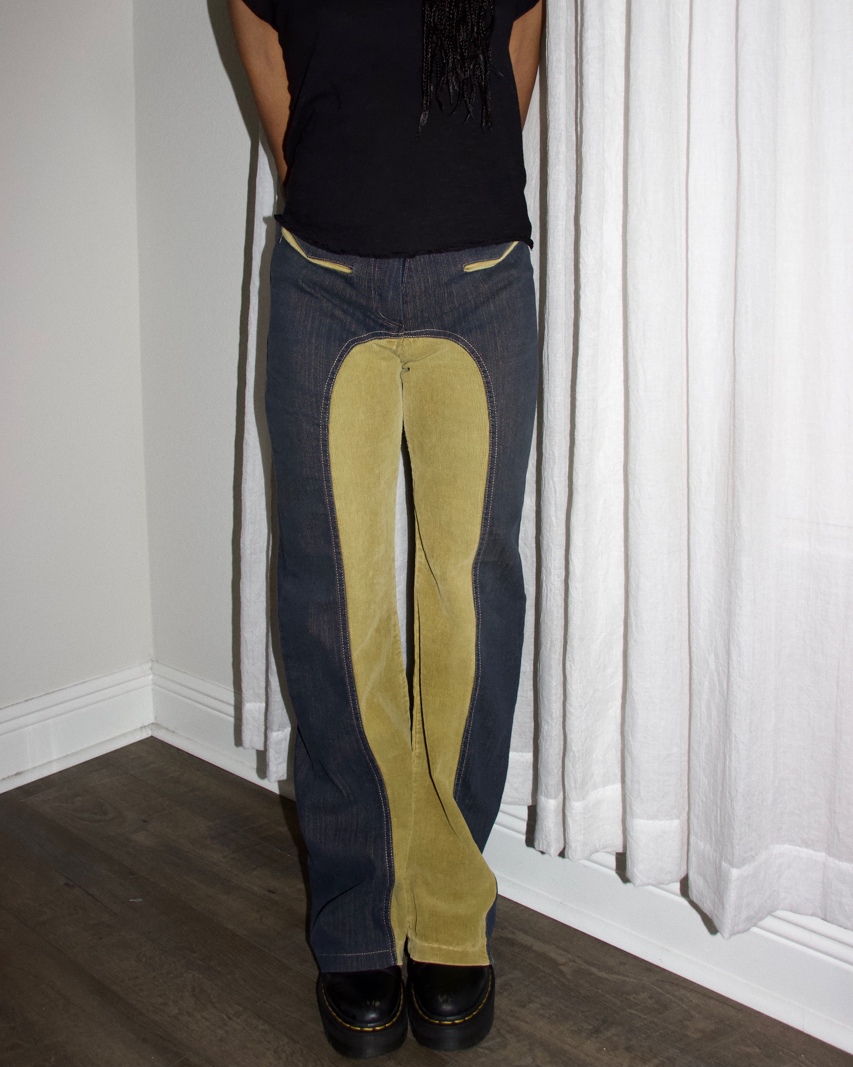 Y2K French Corduroy Pants (S-M)