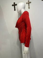 Vintage Y2K Draped Neck Longsleeve top (S/M)