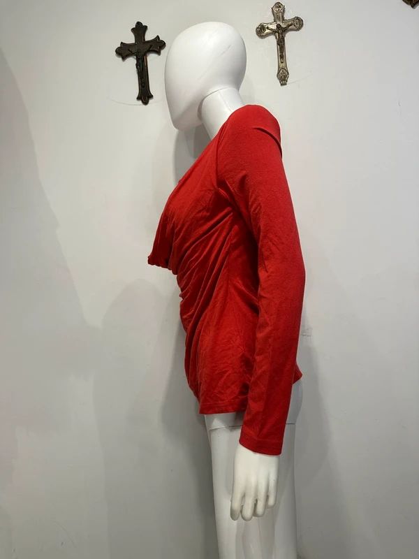 Vintage Y2K Draped Neck Longsleeve top (S/M)