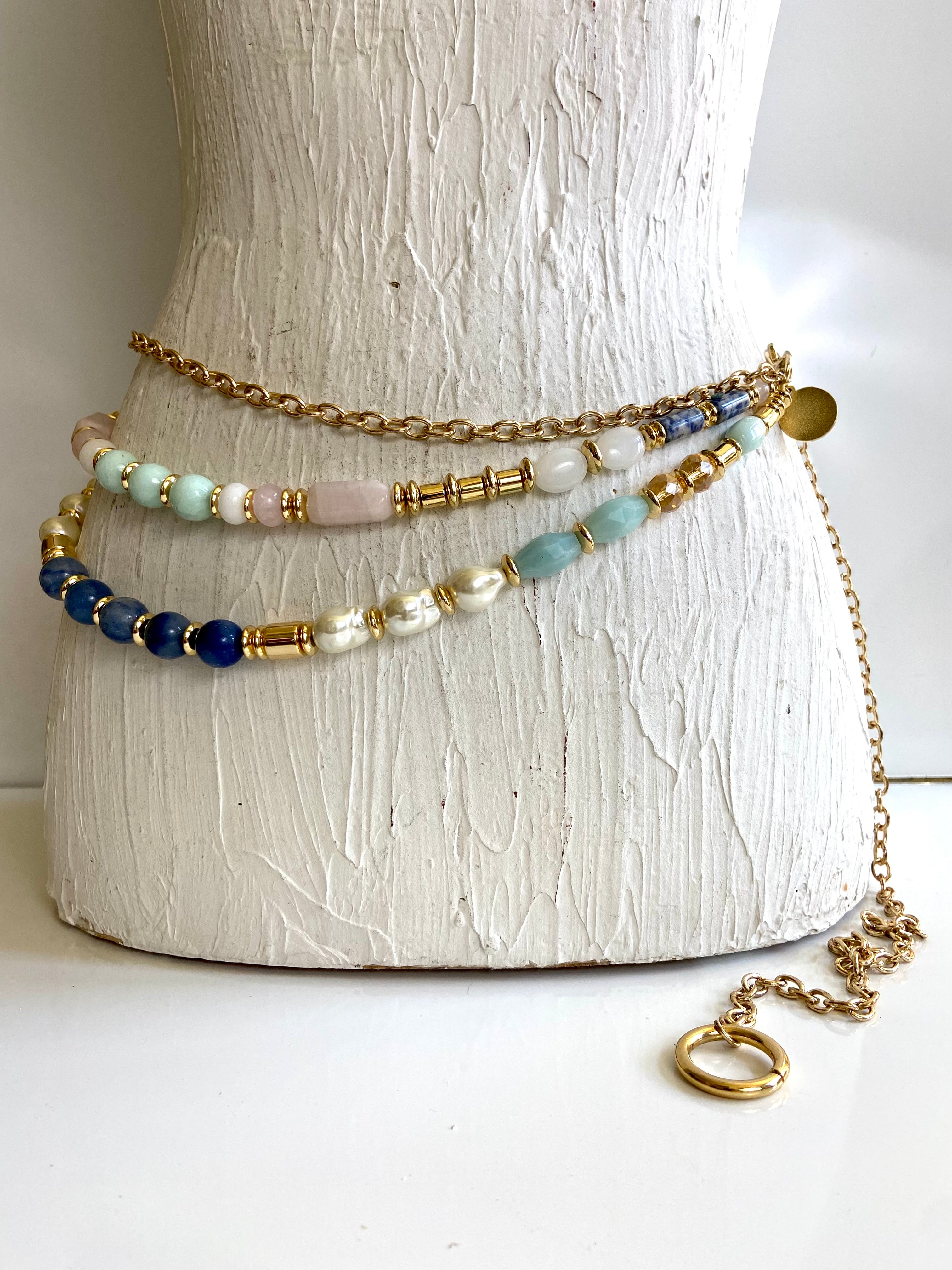 Beads& chain waist belt