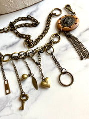 Wood metal chain belt