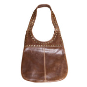 90s Brown Studded Shoulder Bag