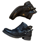 Vintage Airstep AS.98 Moto Biker Black Ankle Boots (US 6-6.5)