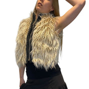 Vintage Reversible Fur Utility Gilet (S/M)