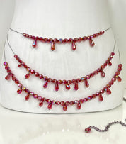 Layered Red Crystals belt