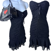 Vintage guess lace strapless dress (XS)