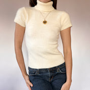 90s Cream Angora Top (XS/S)