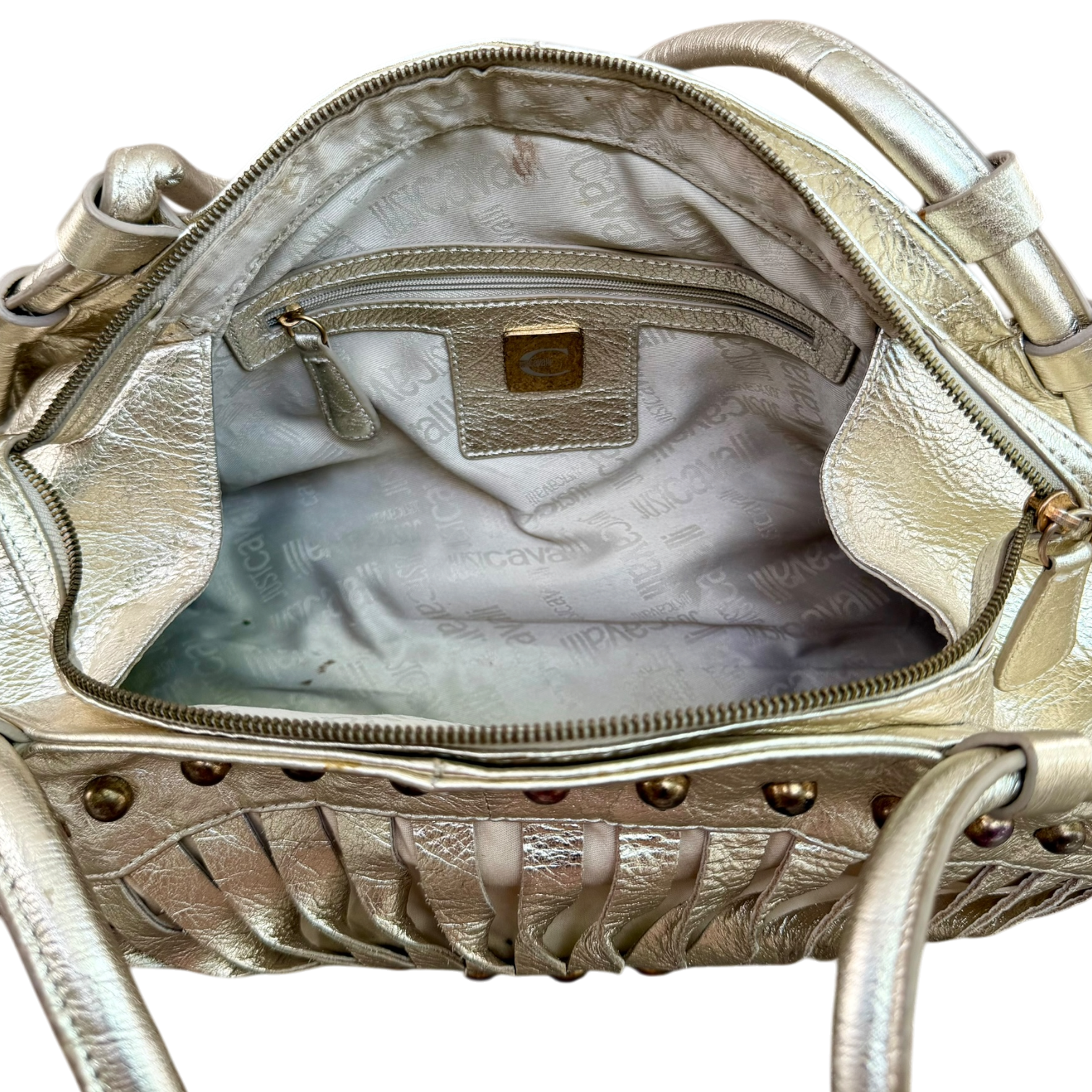 Cavalli Oversized Metallic Purse