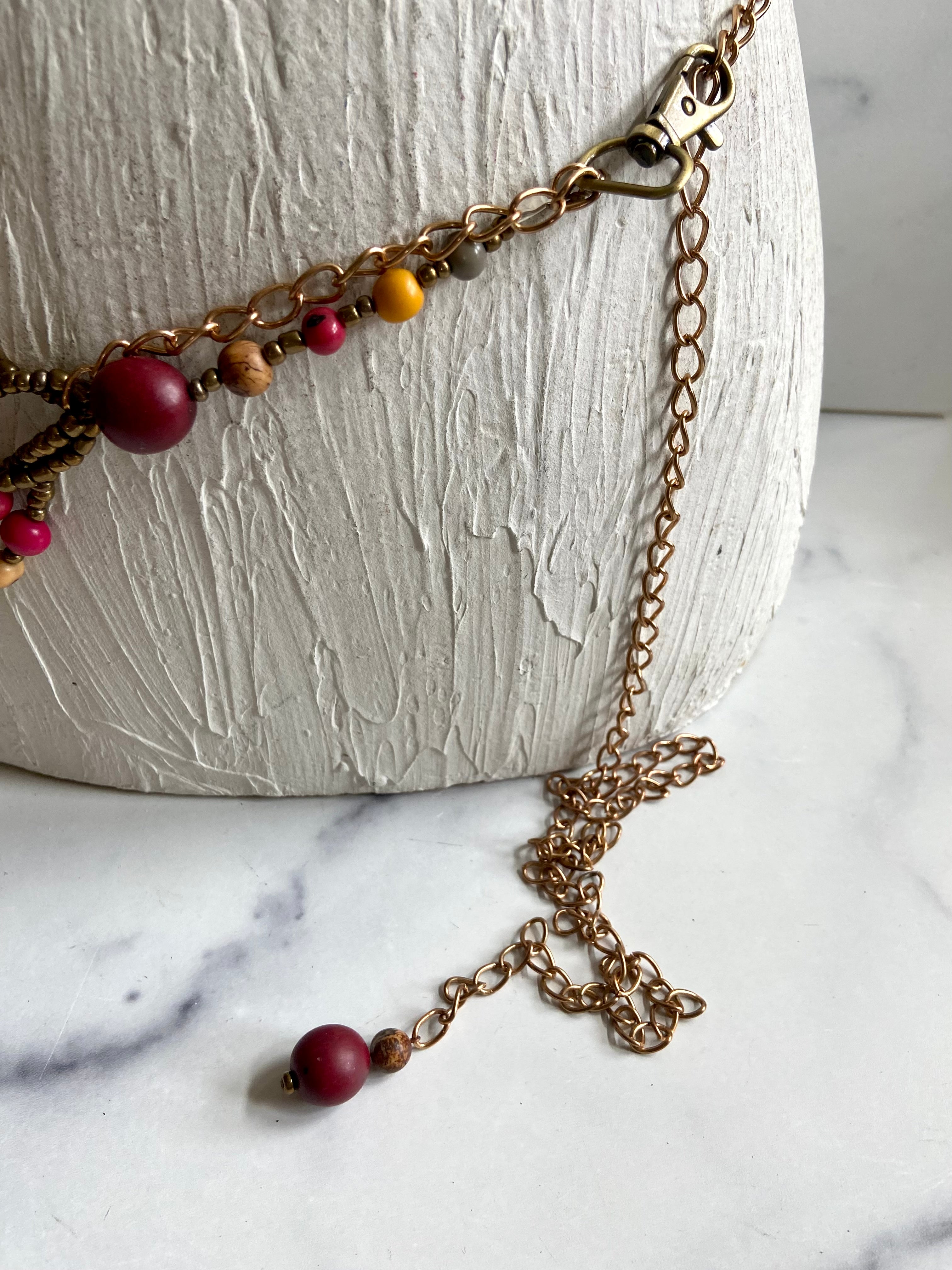 Layers of beads belt