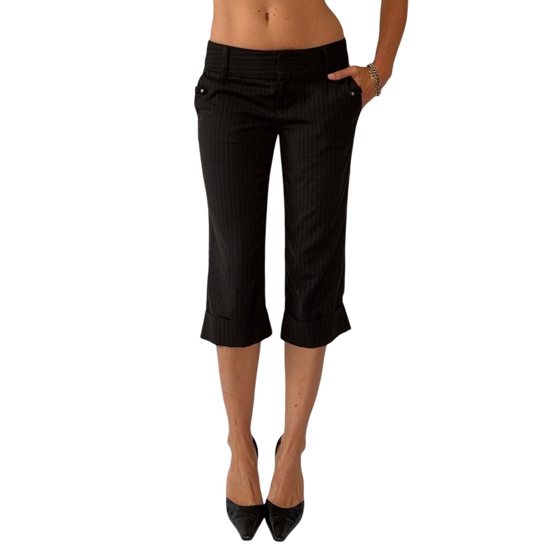 2000s Pinstripe Capris (XS)
