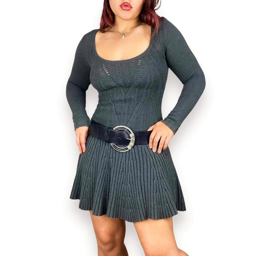 2000s Cable Knit Sweater Dress (XS)
