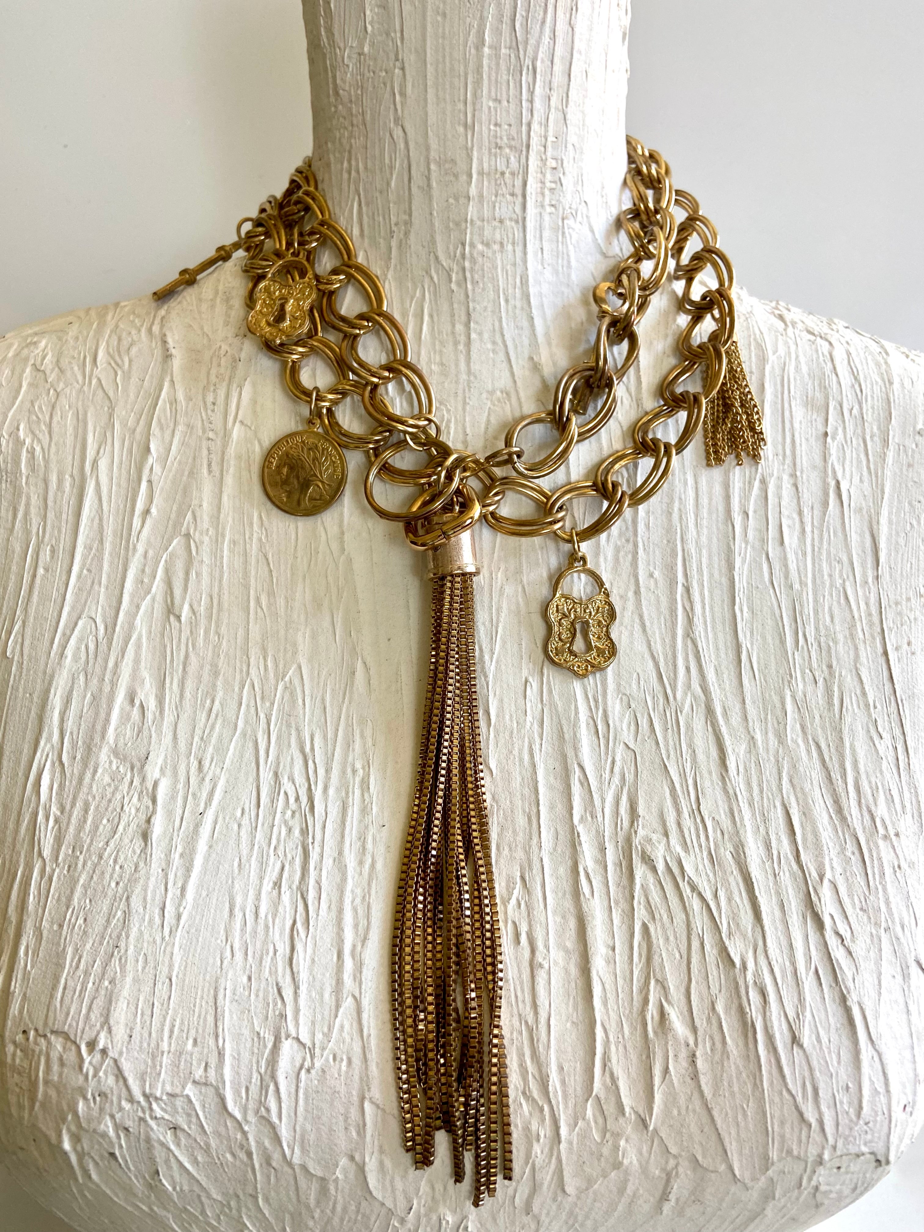 Vintage gold chain belt