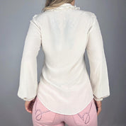 2000s Minimalist Silk Blouse (S)
