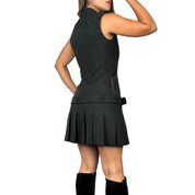 Korean Vintage Wool Mini Dress (M)