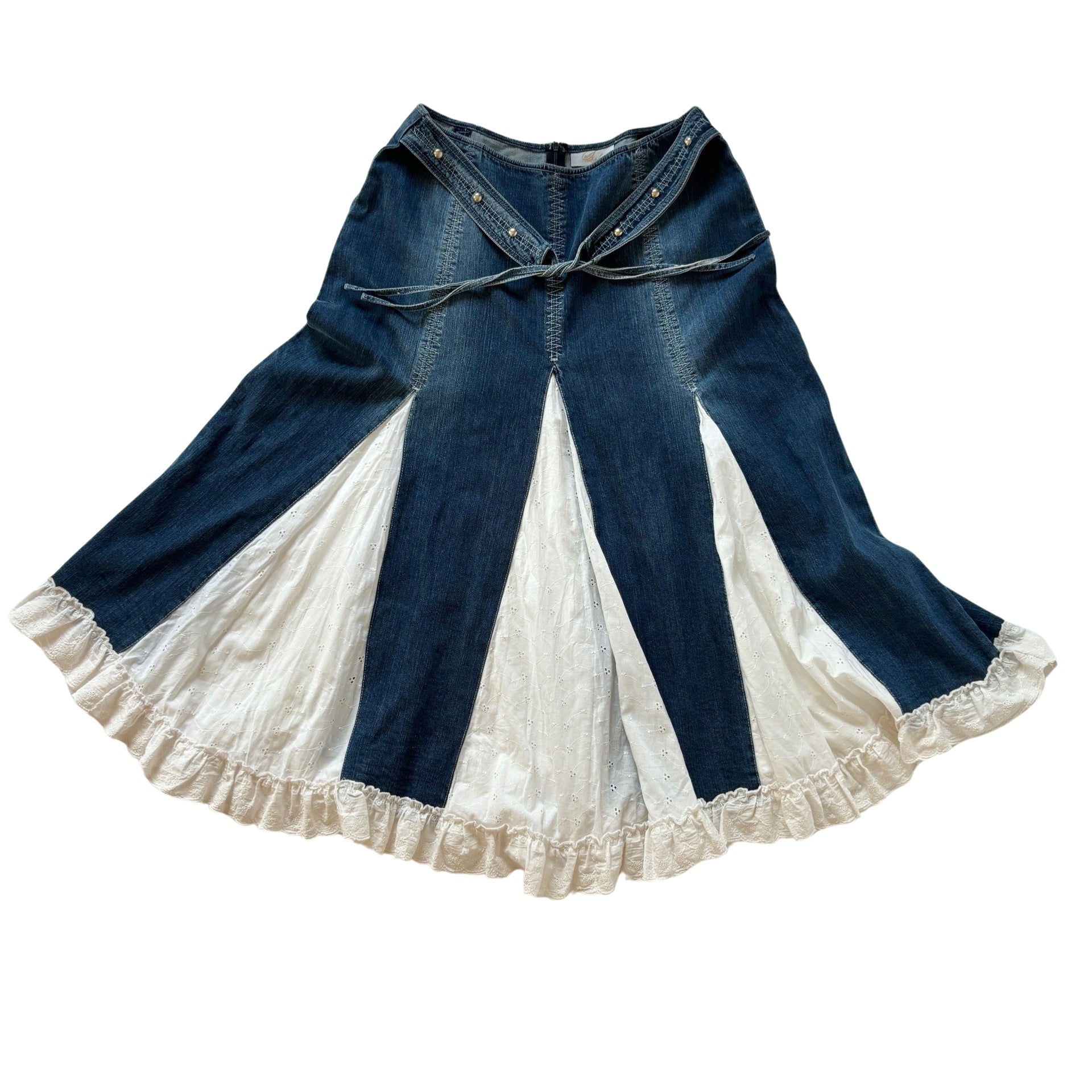 2000s Denim Eyelet Maxi (L)