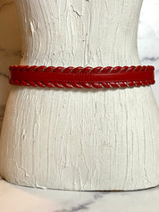 Justin red leather belt