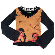 Vintage Cherub Graphic Sweater (M/L)