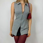 Vintage 70’s Grey Long Vest (S)