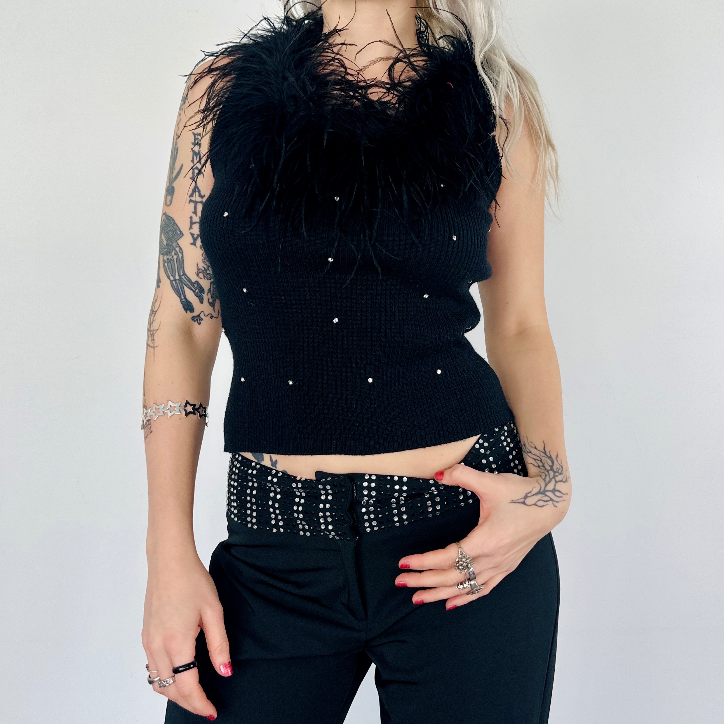 90s Feather Crystal Top (S)