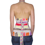 Y2K BCBG Colorful Summer Halter Top (XS)