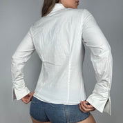 DKNY Eyelet Lace Detail Button Up (M)