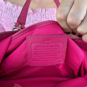 Vintage Coach Hot Pink Leather Bag