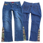 Y2K camo flare jeans (12/14)