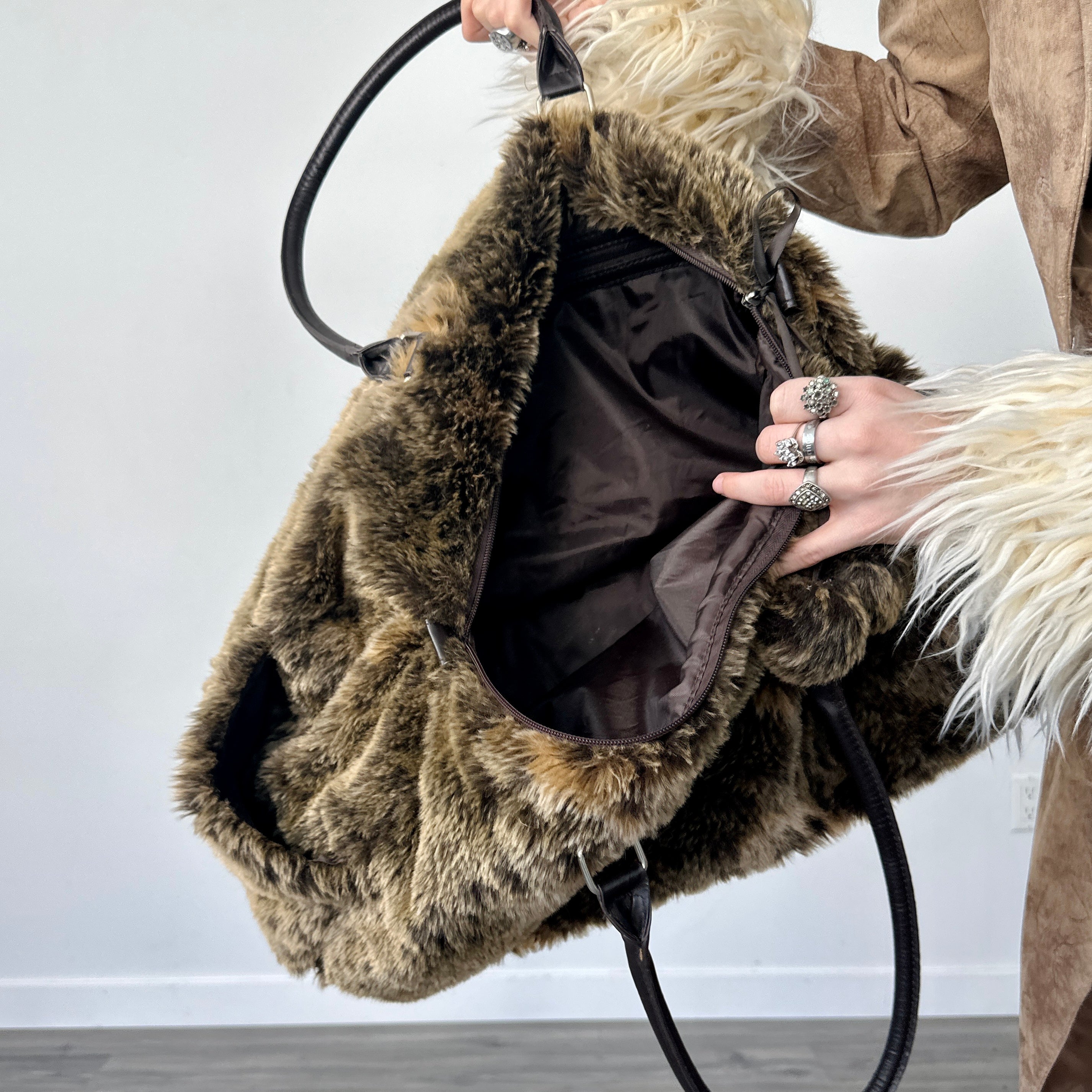Faux Fur Oversized Purse
