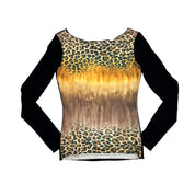 Leopard Print Rip Style Top (XS)