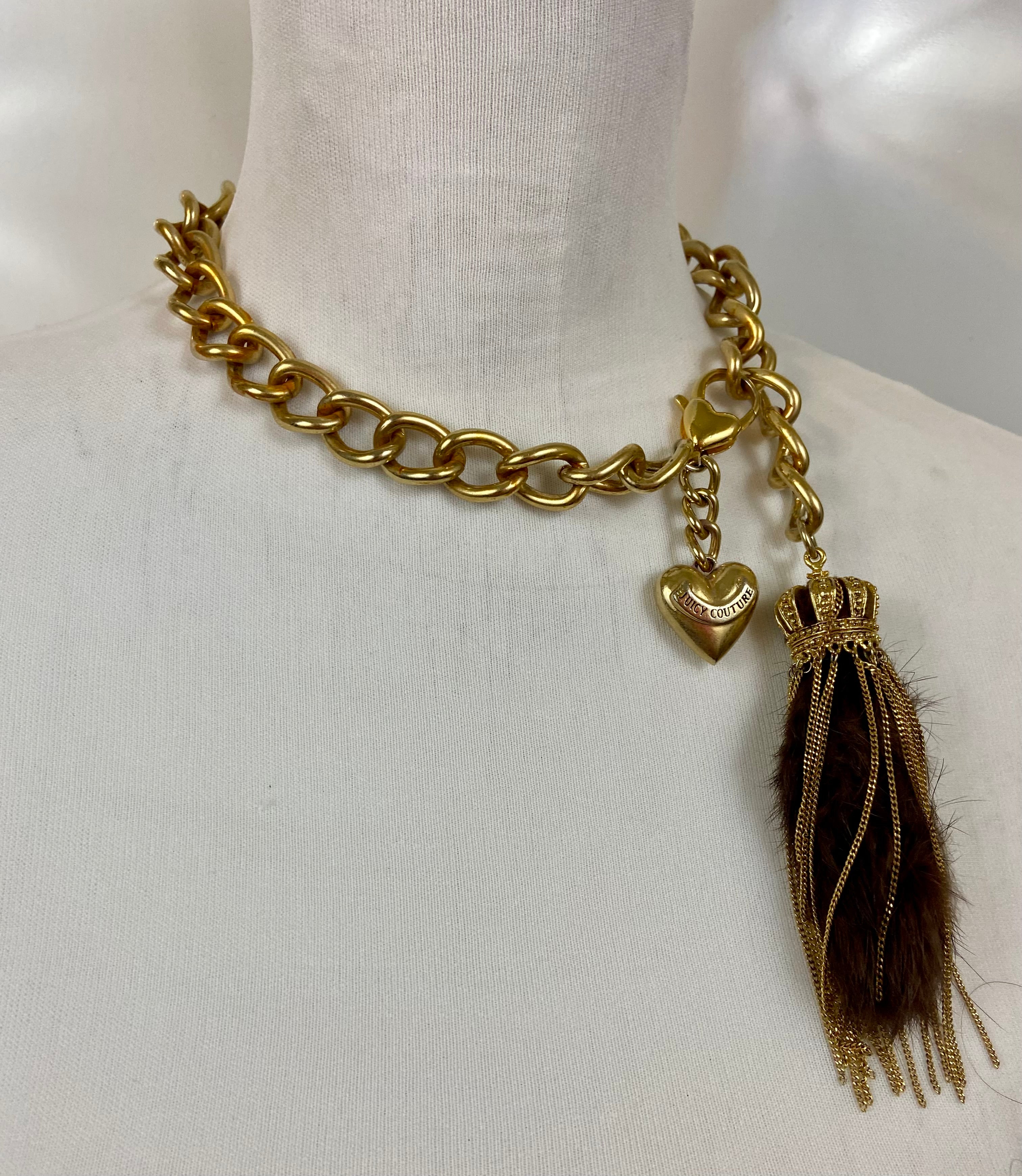 Reworked gold Juicy Couture choker