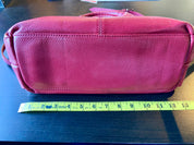 Iswee Red Leather Shoulder Bag