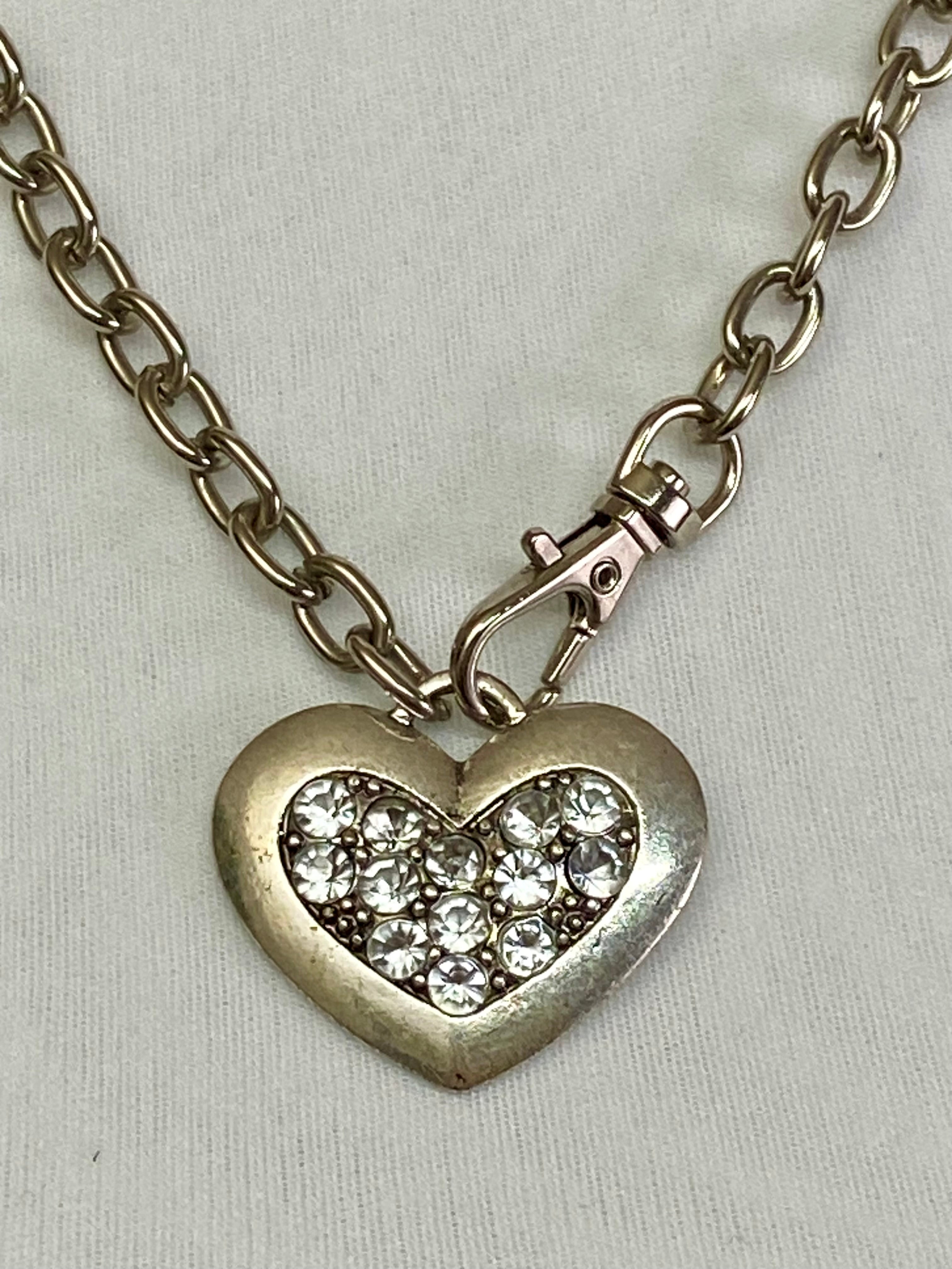 Diamond heart choker