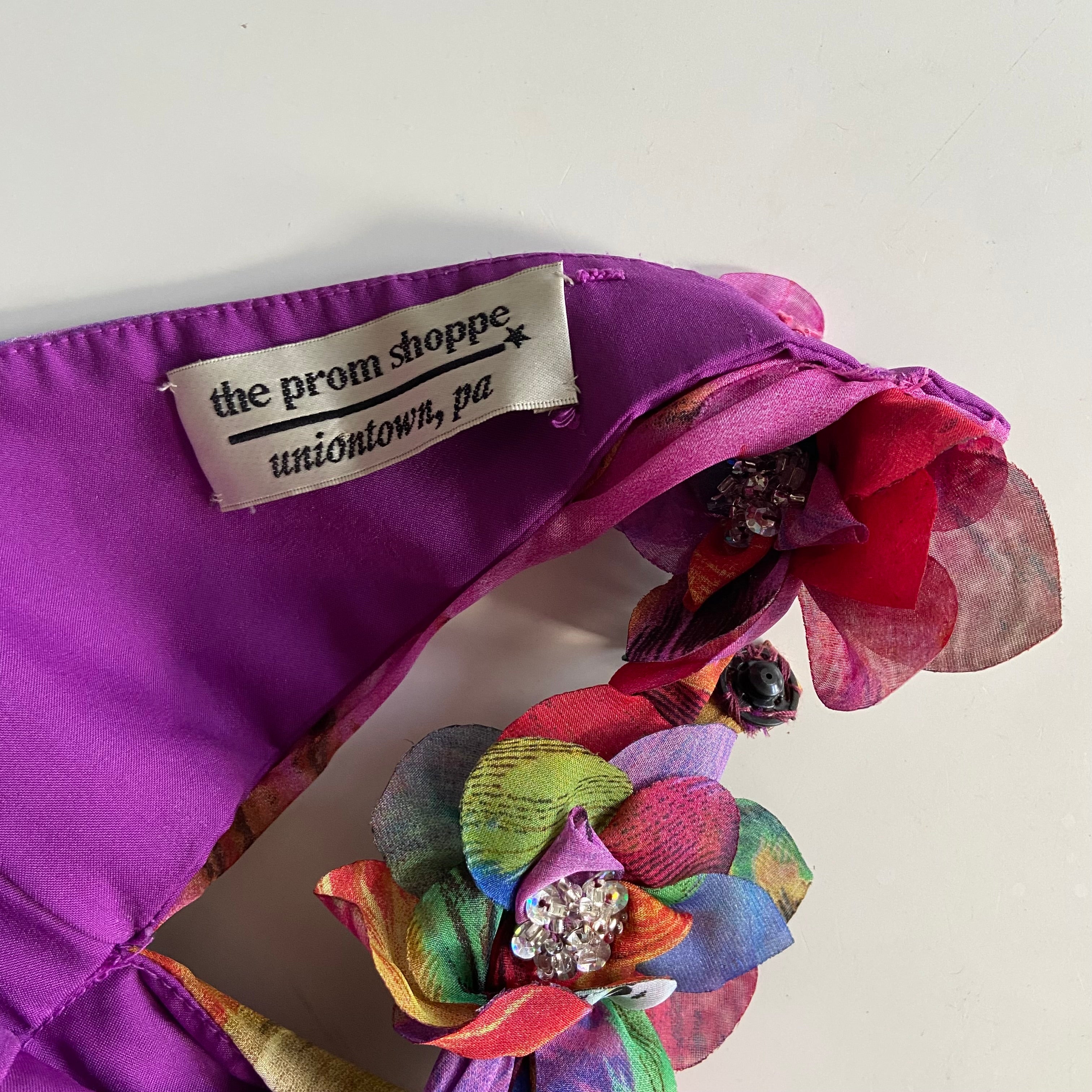 Custom Silk Halter Maxi Dress (M)