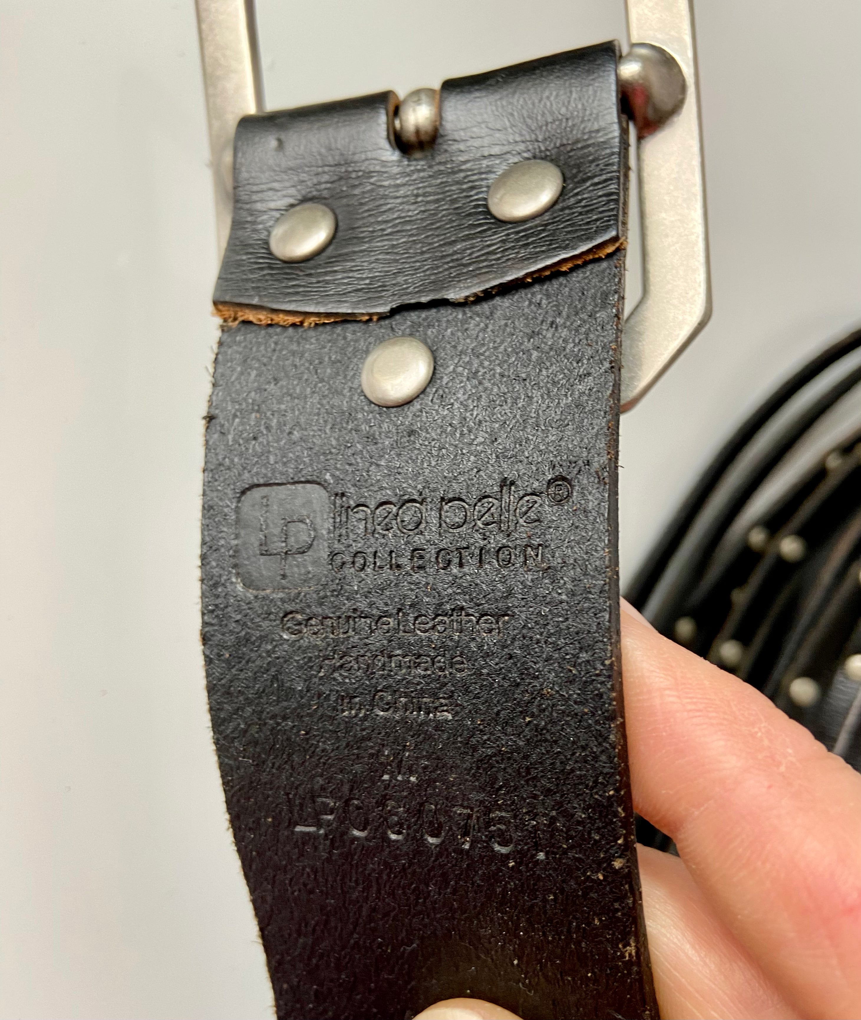 Linea pelle black leather belt