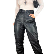 90s Buttery Leather Straight Leg Pants (M)