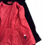 Vintage Tripp NyC black velvet hooded toggle jacket (M/L)