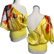 Silk BEBE one shoulder top (M)
