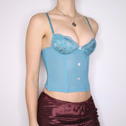 Y2K Blue Bustier (XS)