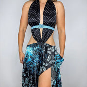 Polka Dot Butterfly Midi Dress (S)
