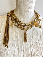 Vintage gold chain belt