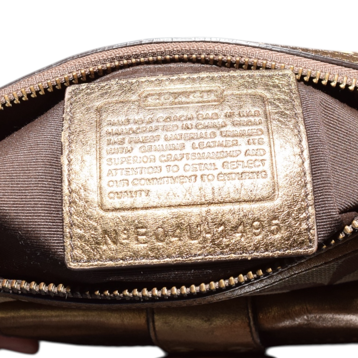 Vintage Metallic Leather Coach Shoulder Soho Bag