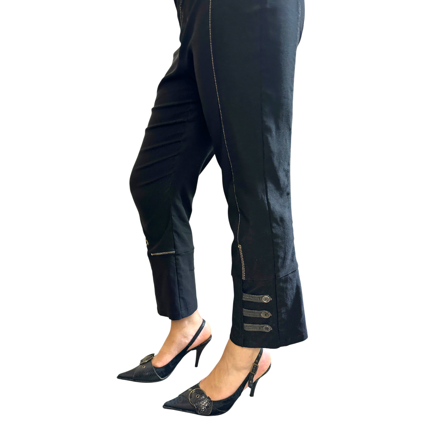 Vintage Parisian Black Capri Pants (US 6/8)