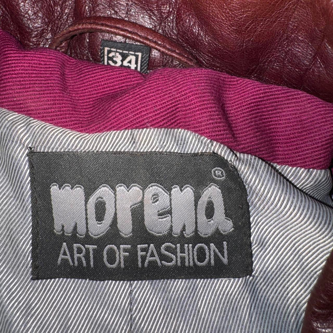 rosewood brown fitted leather jacket (m)