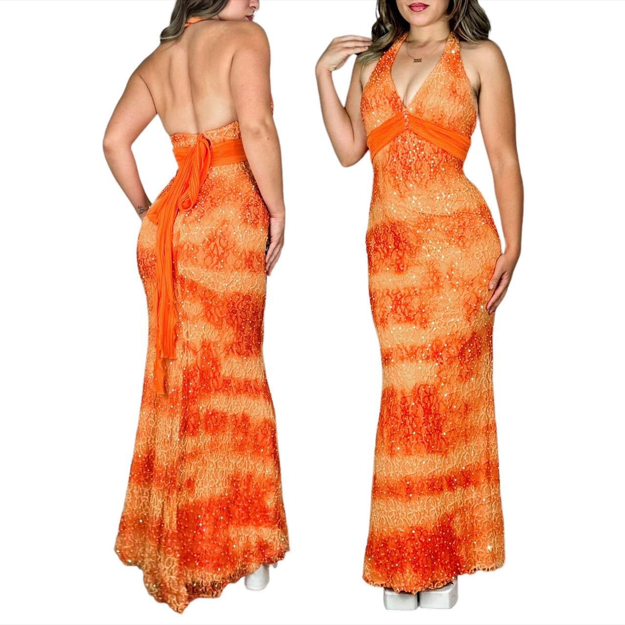 Y2K Creamsicle Lace Prom Dress (XS) – Holy Thrift Y2K Creamsicle Lace Prom Dress (XS) – Holy Thrift