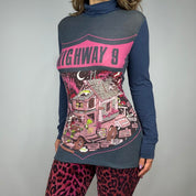 Custo Barcelona “Highway 9” Road Trip Graphic Turtleneck (L)